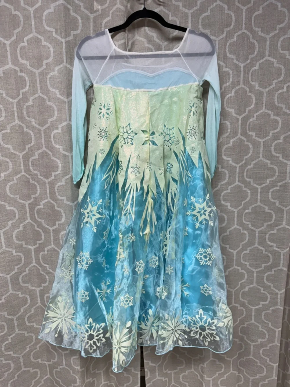 Disney store Elsa frozen Blue Sequin Snow Princess Costume Dress size 10 - Picture 3 of 7